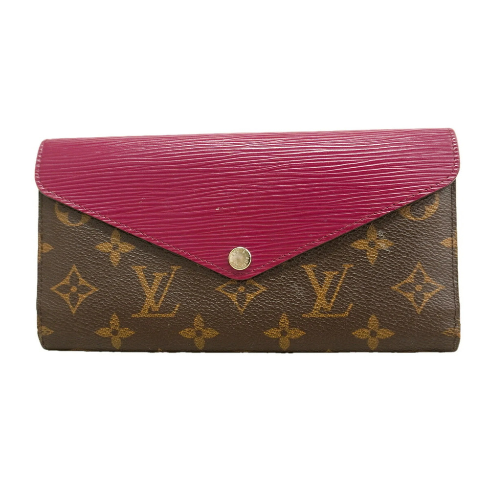 Louis Vuitton Tri-fold Long Wallet Monogram Portefeuille Marie-Lou M60498 Fuc...